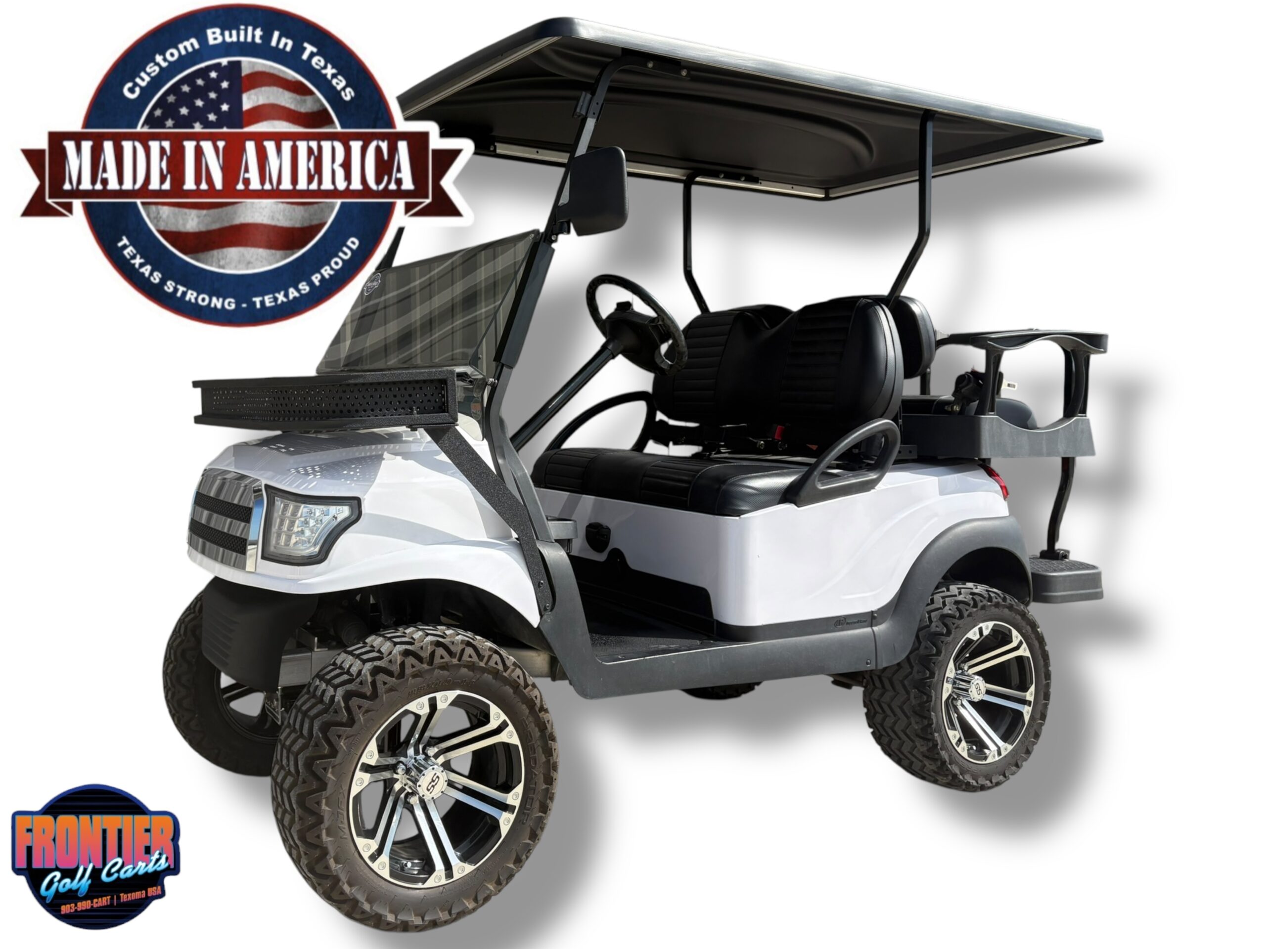 Used Club Car White Alpha Lifted with New Lithium Used Club Car White Alpha Lifted with New Lithium