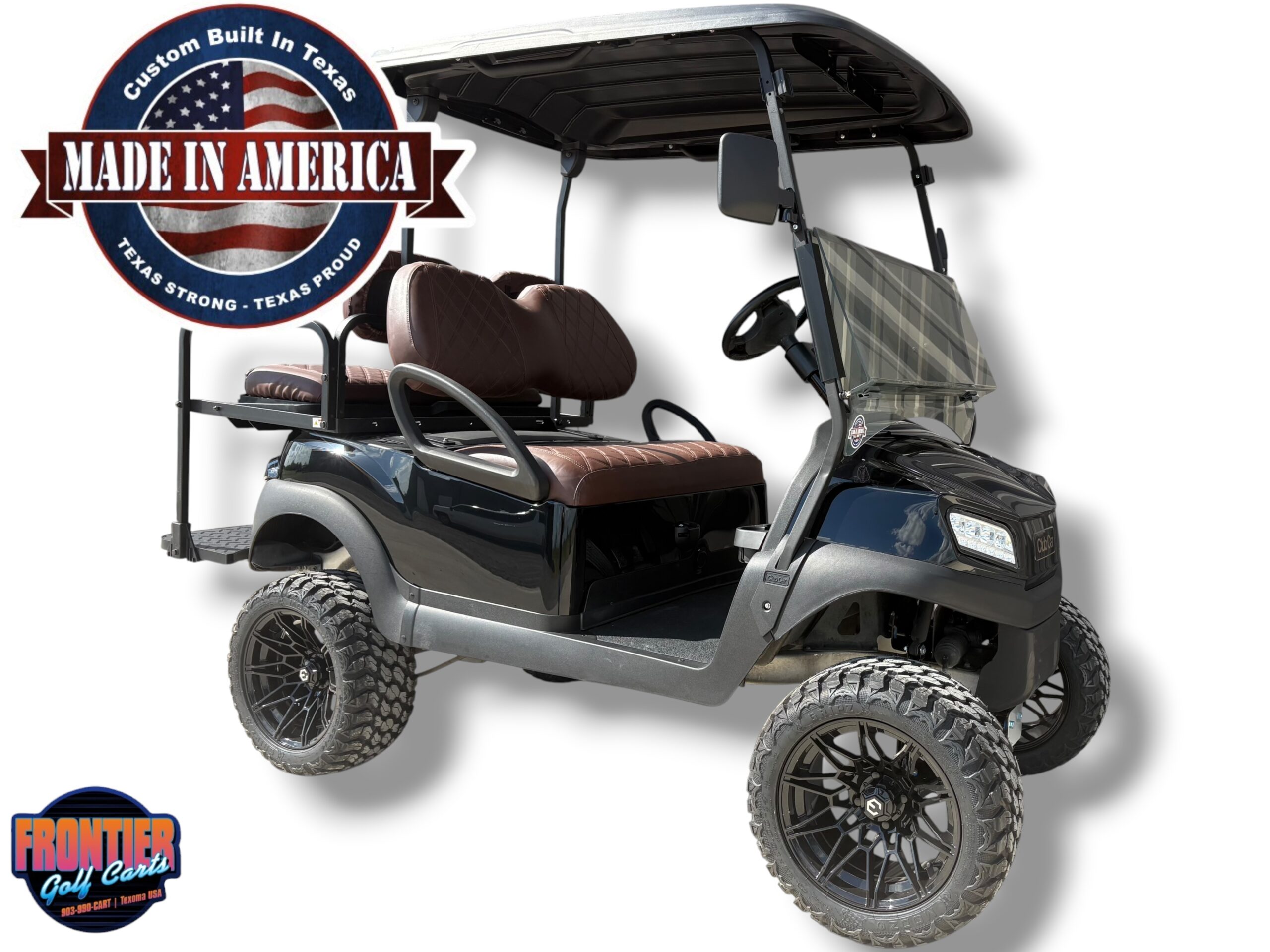 Frontier Edition Lifted Club Car Tempo Lithium – Black Frontier Edition Lifted Club Car Tempo Lithium – Black