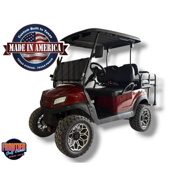 Frontier Edition Lifted Club Car Tempo Lithium - Sangria Red