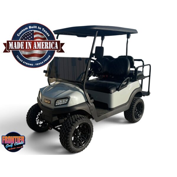 Frontier Edition Lifted Club Car Tempo Lithium - Platinum Silver