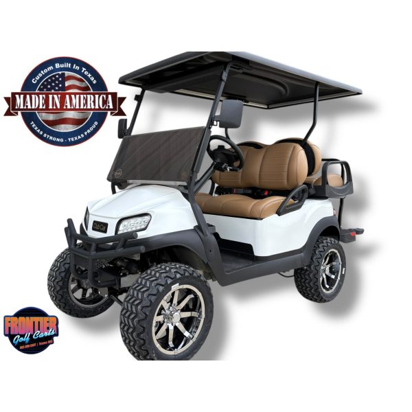 2026 Club Car Tempo Lithium -Factory Renewed – White w/ Brown