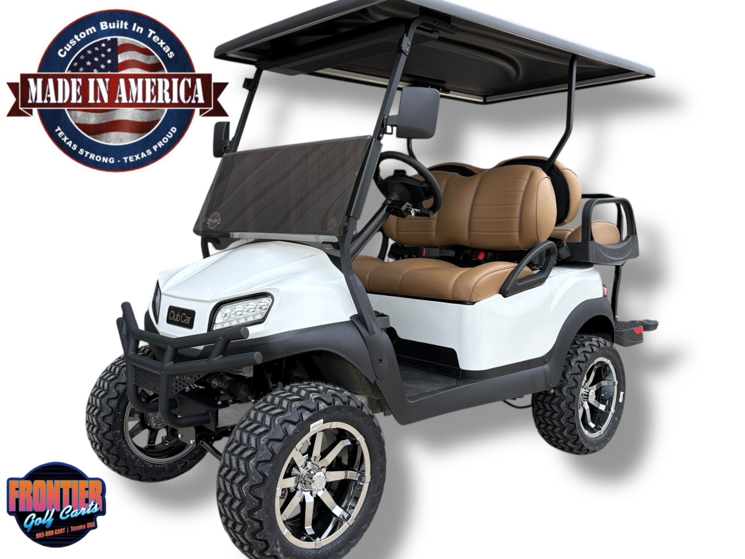 2026 Club Car Tempo Lithium -Factory Renewed – White w/ Brown 2026 Club Car Tempo Lithium -Factory Renewed – White w/ Brown